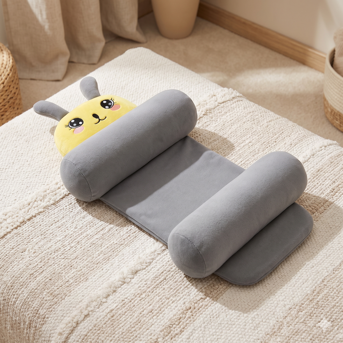 Velvique CloudHug: Ultra-Soft Anti-Roll Baby Sleep Pillow
