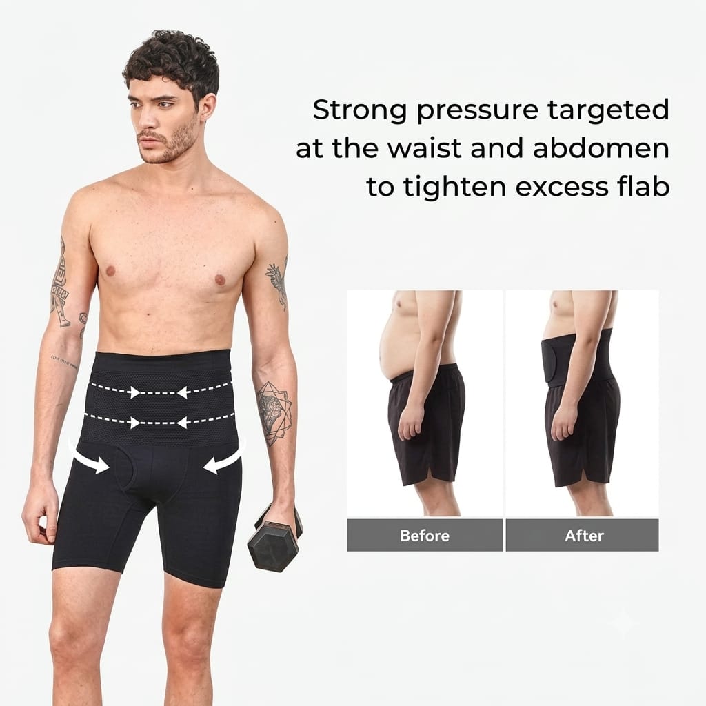 𝐌𝐞𝐧’𝐬 𝐇𝐢𝐠𝐡-𝐂𝐨𝐦𝐩𝐫𝐞𝐬𝐬𝐢𝐨𝐧 𝐓𝐮𝐦𝐦𝐲 𝐂𝐨𝐧𝐭𝐫𝐨𝐥 𝐒𝐡𝐨𝐫𝐭𝐬 – 𝐅𝐫𝐞𝐞 𝐒𝐢𝐳𝐞